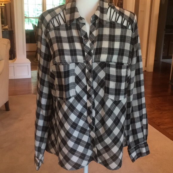 NWOT Free People plaid shirt as seen on TV - Picture 4 of 8